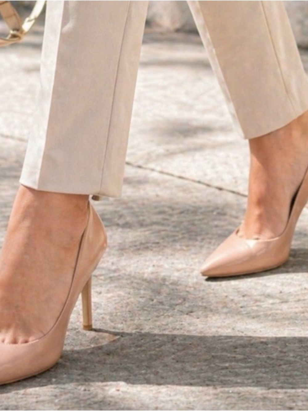 Nine West Cream Pumps Size 10 Genuine Leather - Picture 1 of 12